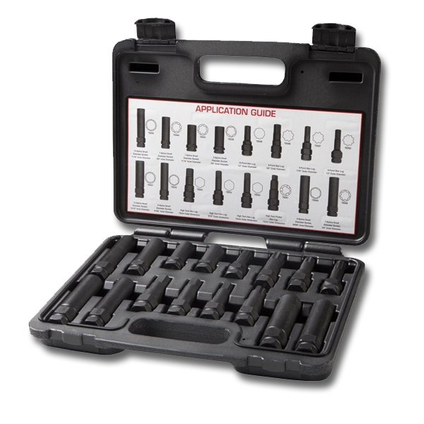 16 Piece Locking Lug Master Key Set - Storage